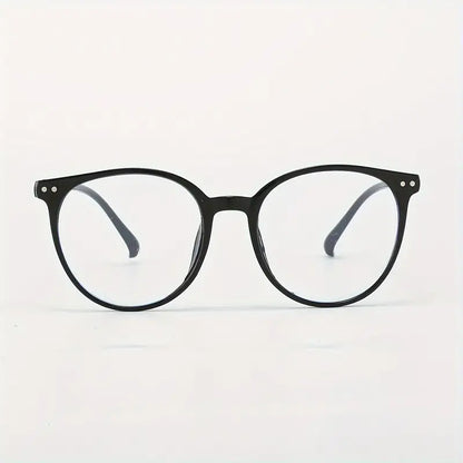 GENUIN MOMENT Chic Oval Frame Clear Lens Glasses for Women - Retro Fashion, Blue Light Blocking, Perfect for Daily Wear & Travel