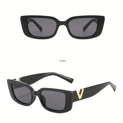 Square Frame For Women Men Vintage Wrap Around Glasses Metal Hinge Small Frame Eyewear fashion glasses